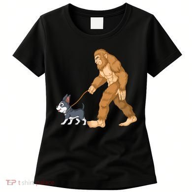 Bigfoot Walk Boston Terrier Women's T-Shirt