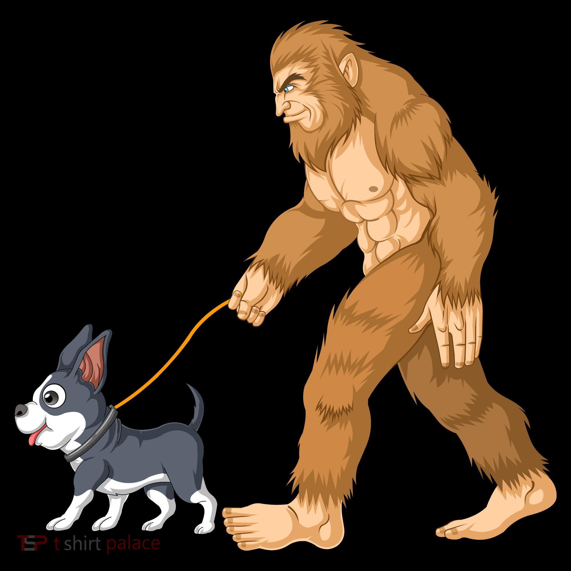 Bigfoot Walk Boston Terrier Women's T-Shirt