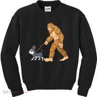 Bigfoot Walk Boston Terrier Kids Sweatshirt thumb 0