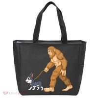 Bigfoot Walk Boston Terrier Tote Bag thumb 0