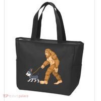 Bigfoot Walk Boston Terrier Tote Bag thumb 3