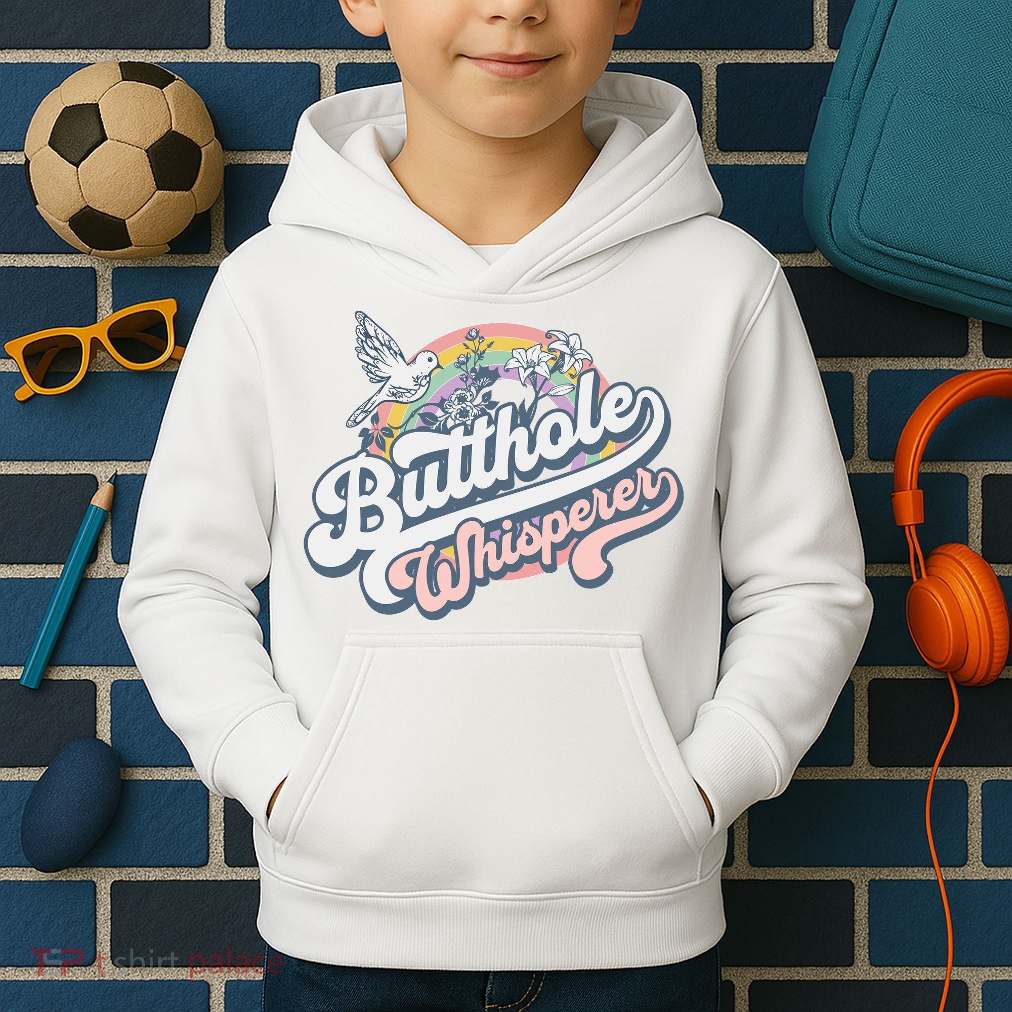 Butthole Whisperer Kids Hoodie
