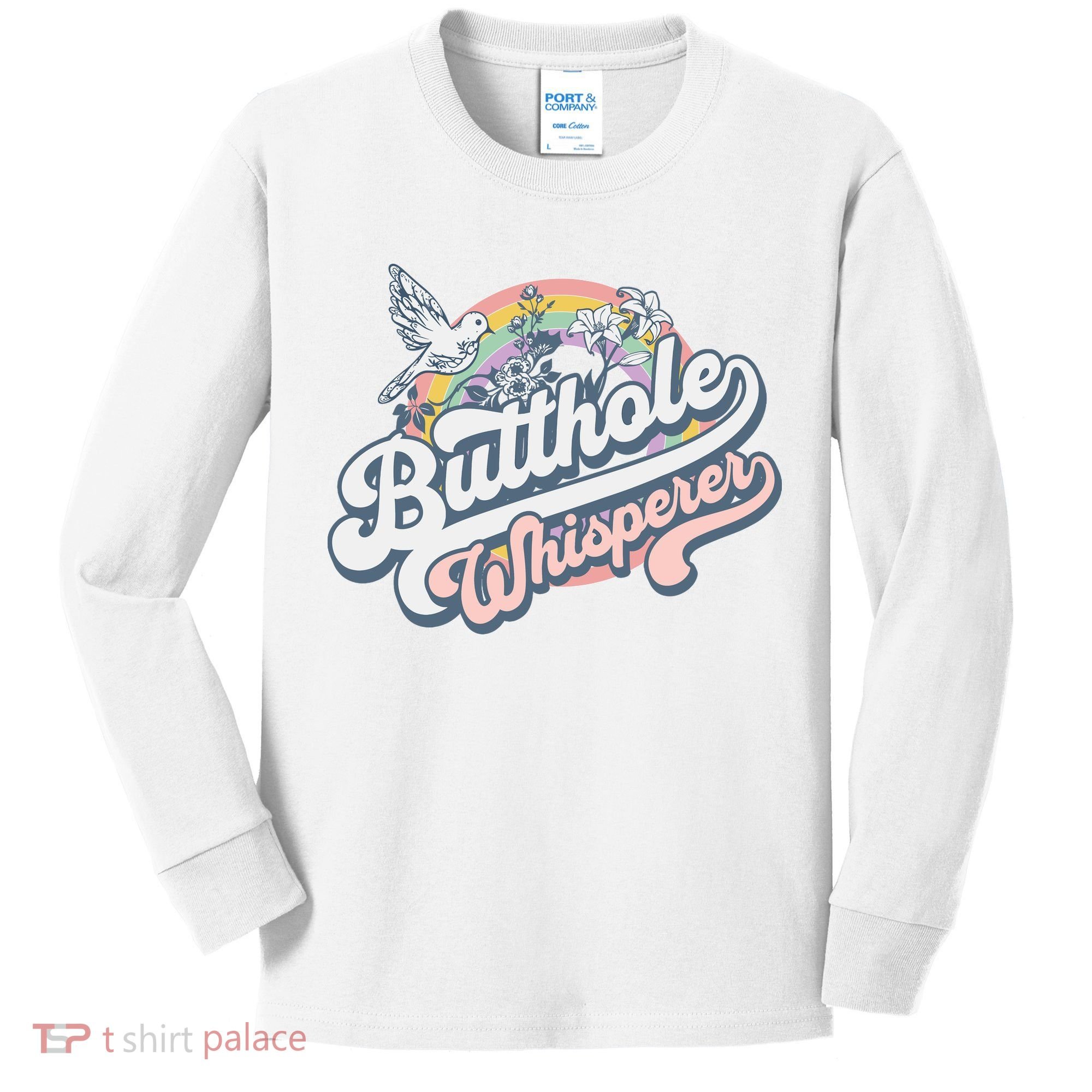 Butthole Whisperer Kids Long Sleeve Shirt