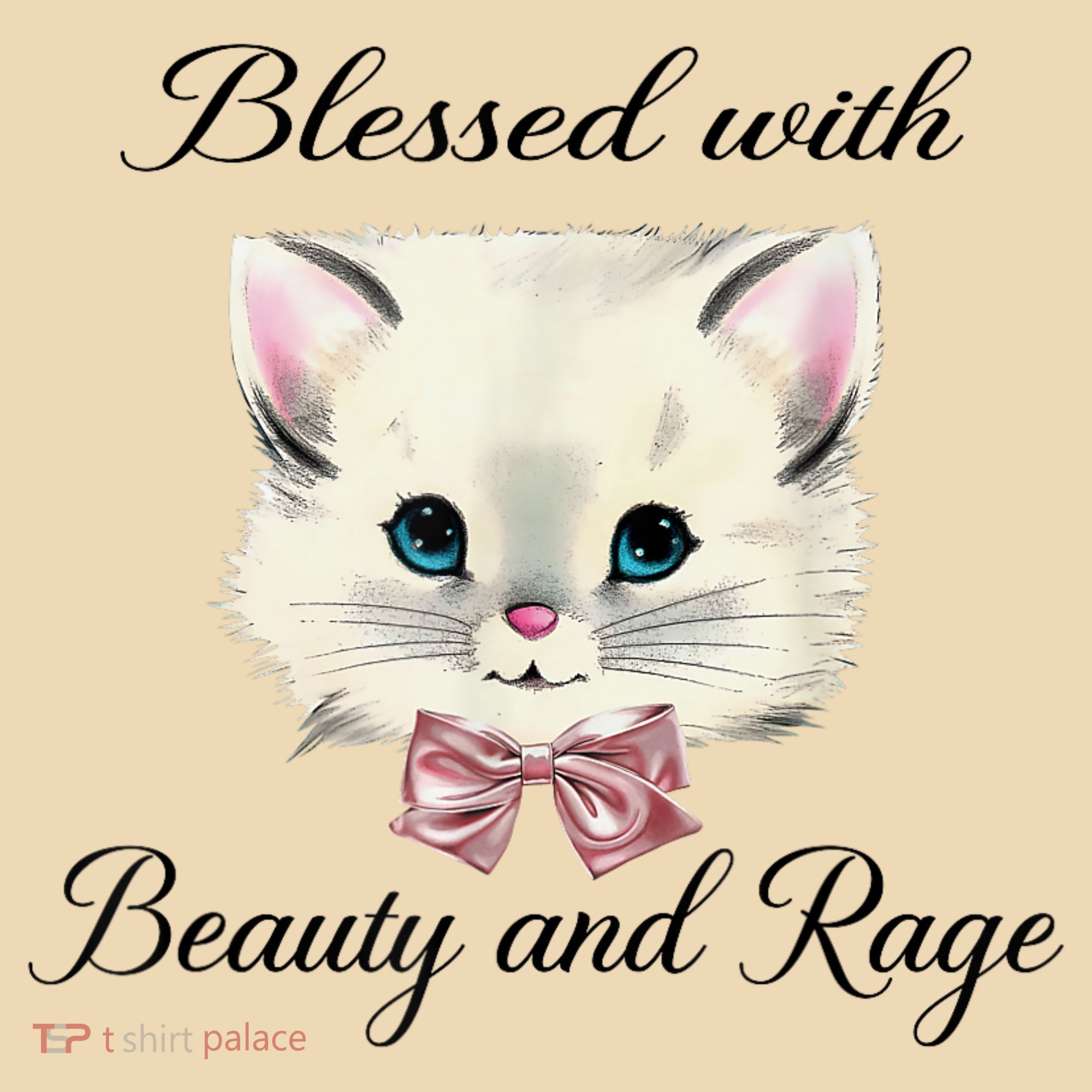 Blessed With Beauty And Rage Cute Lovely Cat Tote Bag