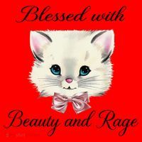 Blessed With Beauty And Rage Cute Lovely Cat Santa Hat thumb 1