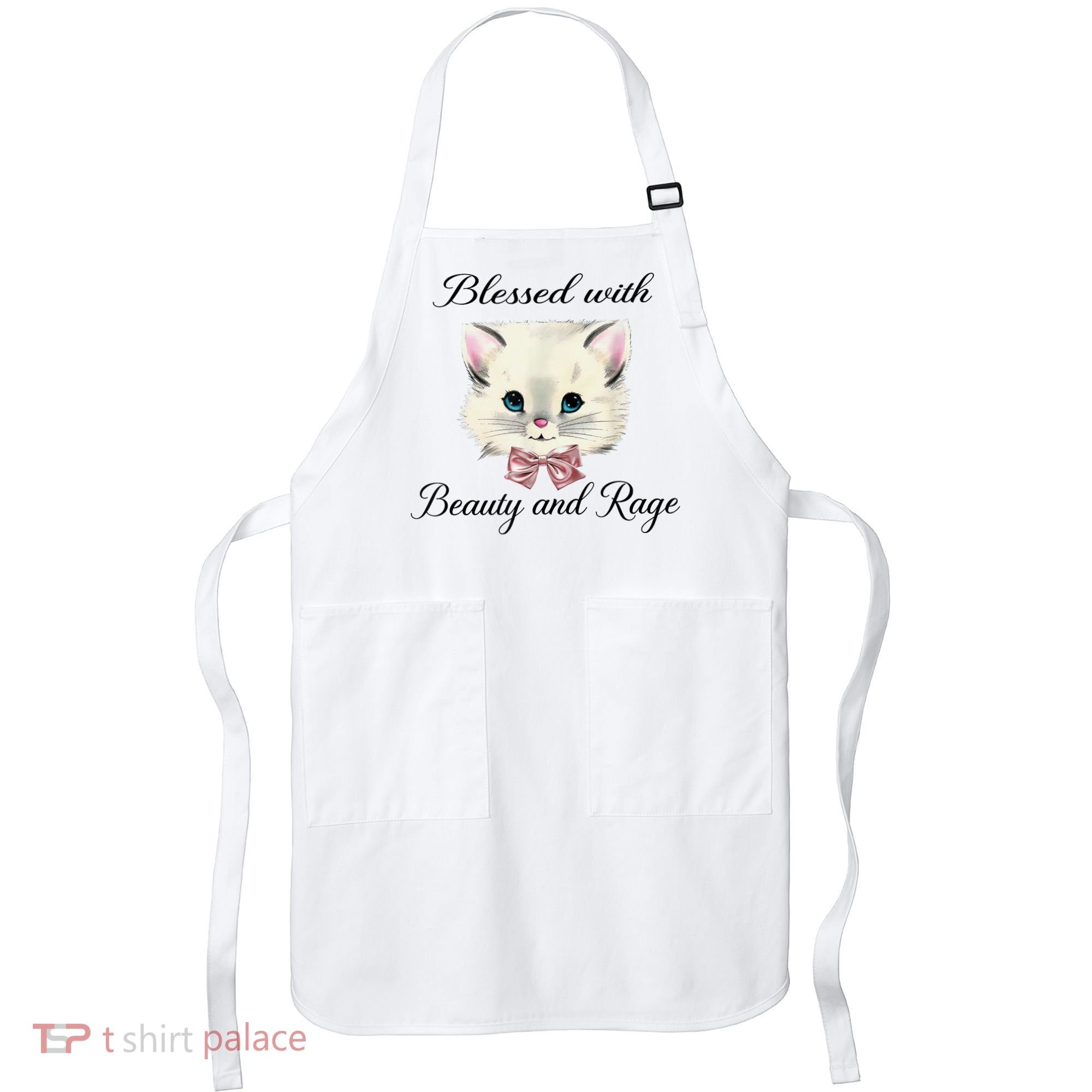 Blessed With Beauty And Rage Cute Lovely Cat Apron