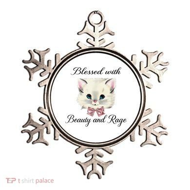 Blessed With Beauty And Rage Cute Lovely Cat Ornament