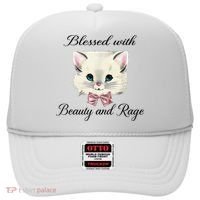 Blessed With Beauty And Rage Cute Lovely Cat Hat thumb 0