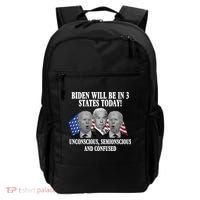 Biden Will Be In 3 States Today Funny Confused Joe Biden Backpack thumb 0