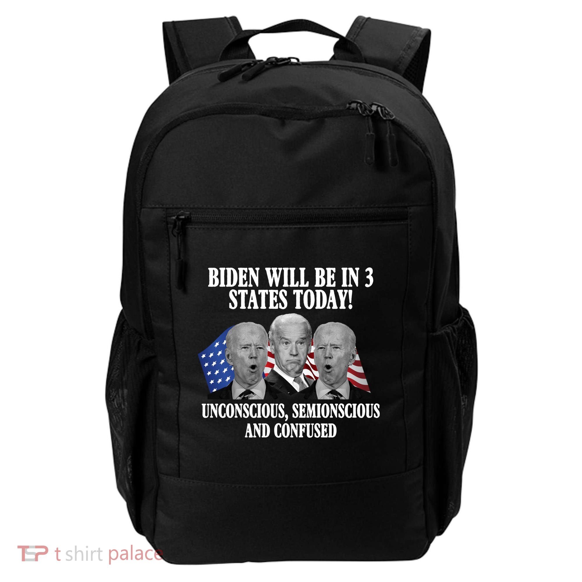 Biden Will Be In 3 States Today Funny Confused Joe Biden Backpack