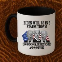 Biden Will Be In 3 States Today Funny Confused Joe Biden Coffee Mug thumb 2