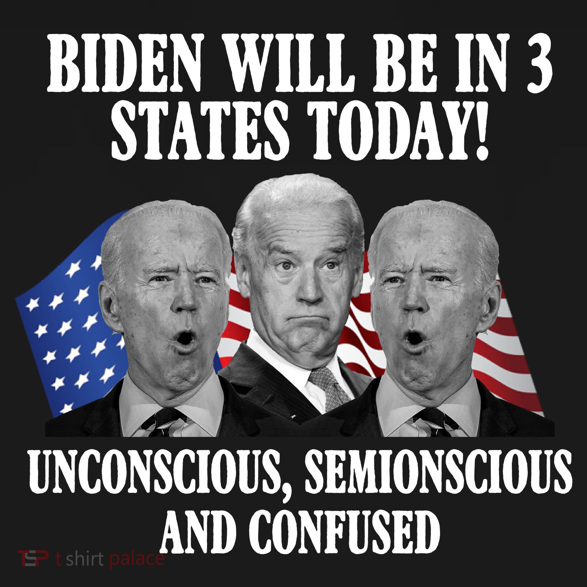 Biden Will Be In 3 States Today Funny Confused Joe Biden Women's Hoodie