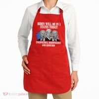 Biden Will Be In 3 States Today Funny Confused Joe Biden Apron thumb 2