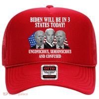 Biden Will Be In 3 States Today Funny Confused Joe Biden Hat thumb 0