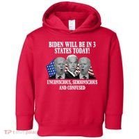 Biden Will Be In 3 States Today Funny Confused Joe Biden Toddler Hoodie thumb 0