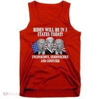 Biden Will Be In 3 States Today Funny Confused Joe Biden Tank Top thumb 0