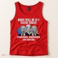 Biden Will Be In 3 States Today Funny Confused Joe Biden Tank Top thumb 2