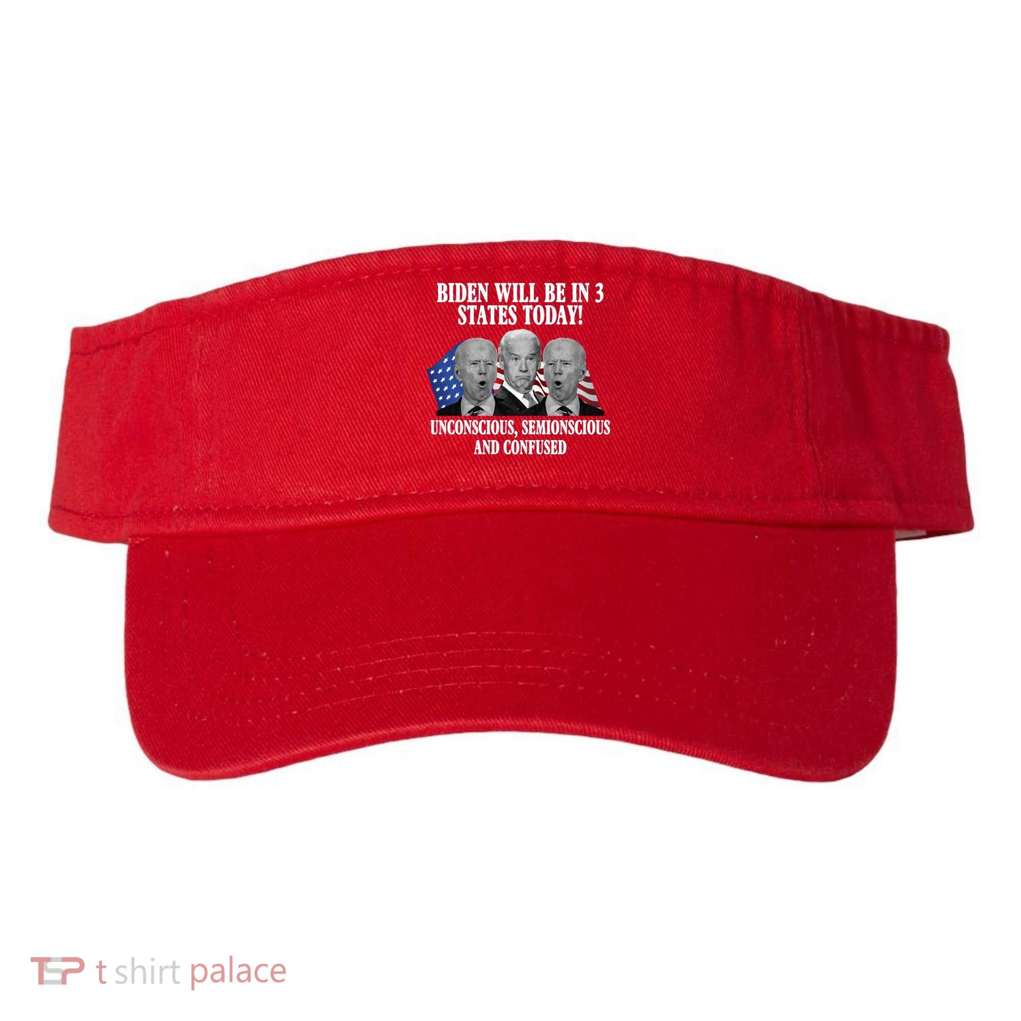 Biden Will Be In 3 States Today Funny Confused Joe Biden Visor