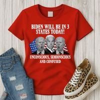 Biden Will Be In 3 States Today Funny Confused Joe Biden Women's T-Shirt thumb 3