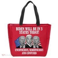 Biden Will Be In 3 States Today Funny Confused Joe Biden Tote Bag thumb 0