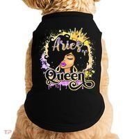 Black Wo Birthday Melanin Aries Queen Doggie Tank thumb 0