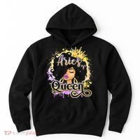 Black Wo Birthday Melanin Aries Queen Hoodie thumb 0