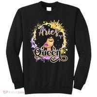 Black Wo Birthday Melanin Aries Queen Sweatshirt thumb 0