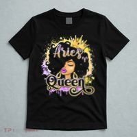 Black Wo Birthday Melanin Aries Queen T-Shirt thumb 5