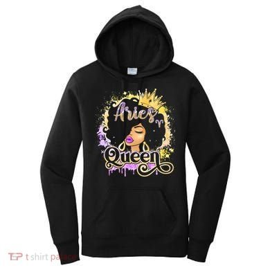 Black Wo Birthday Melanin Aries Queen Women's Hoodie