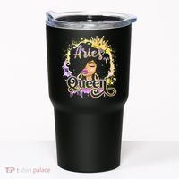 Black Wo Birthday Melanin Aries Queen Tumbler thumb 0