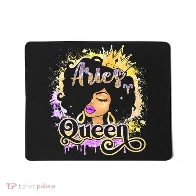 Black Wo Birthday Melanin Aries Queen Mousepad