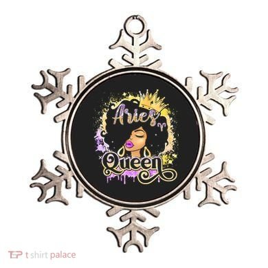 Black Wo Birthday Melanin Aries Queen Ornament