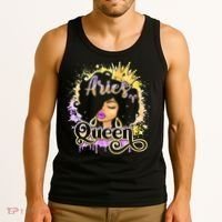 Black Wo Birthday Melanin Aries Queen Tank Top thumb 3