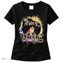 Black Wo Birthday Melanin Aries Queen Women's T-Shirt thumb 0