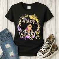 Black Wo Birthday Melanin Aries Queen Women's T-Shirt thumb 3