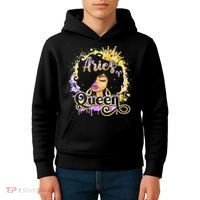 Black Wo Birthday Melanin Aries Queen Kids Hoodie thumb 4
