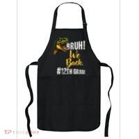 Bruh We Back 12th Grade Dinosaur Lovers Apron thumb 0