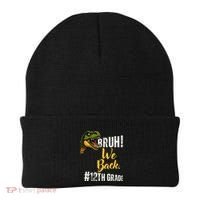Bruh We Back 12th Grade Dinosaur Lovers Beanie thumb 0