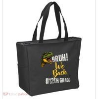 Bruh We Back 12th Grade Dinosaur Lovers Tote Bag thumb 2