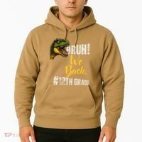 Bruh We Back 12th Grade Dinosaur Lovers Hoodie thumb 2