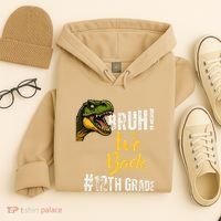 Bruh We Back 12th Grade Dinosaur Lovers Hoodie thumb 4