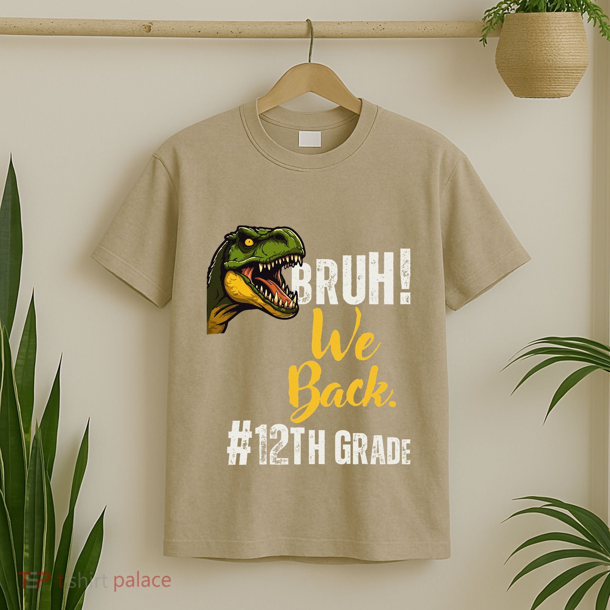 Bruh We Back 12th Grade Dinosaur Lovers T-Shirt