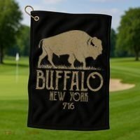 BFLO WNY Clothing Area Code 716 Buffalo New York Golf Towel thumb 1