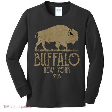 BFLO WNY Clothing Area Code 716 Buffalo New York Kids Long Sleeve Shirt