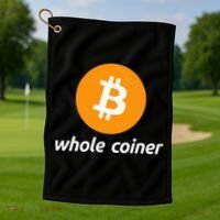 Bitcoin Whole Coiner Golf Towel thumb 1