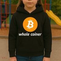 Bitcoin Whole Coiner Kids Hoodie thumb 3