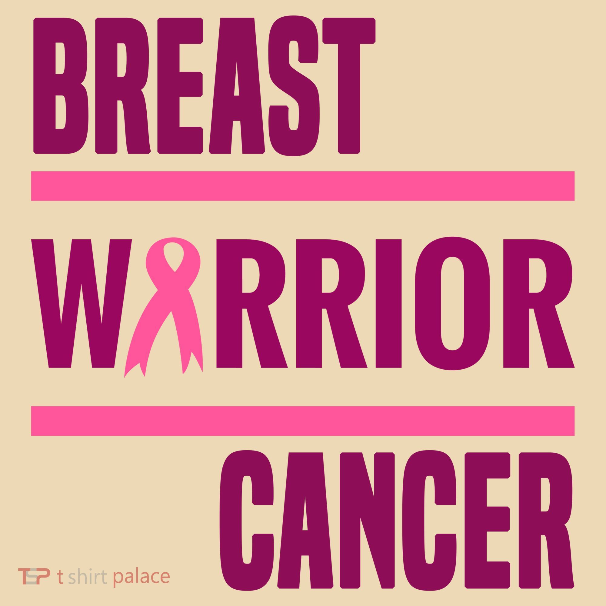 Breast Warrior Cancer Ribbon Tote Bag