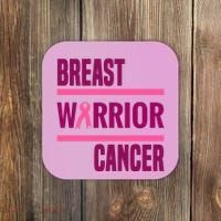 Breast Warrior Cancer Ribbon Coaster thumb 0