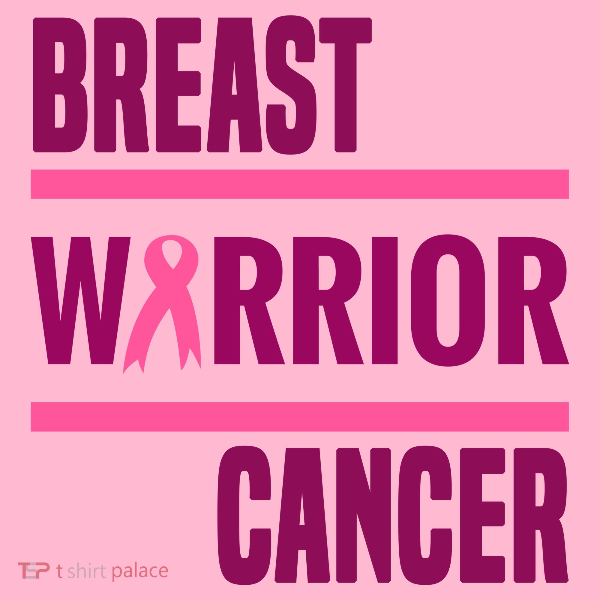 Breast Warrior Cancer Ribbon Coaster
