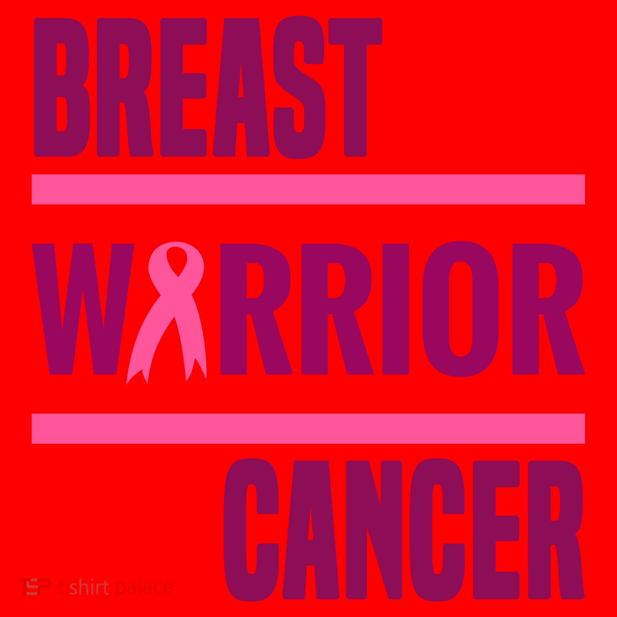 Breast Warrior Cancer Ribbon Santa Hat